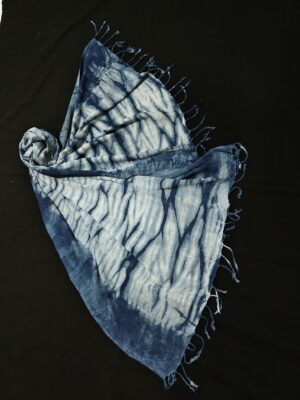 Artisan Indigo Shibori Scarf